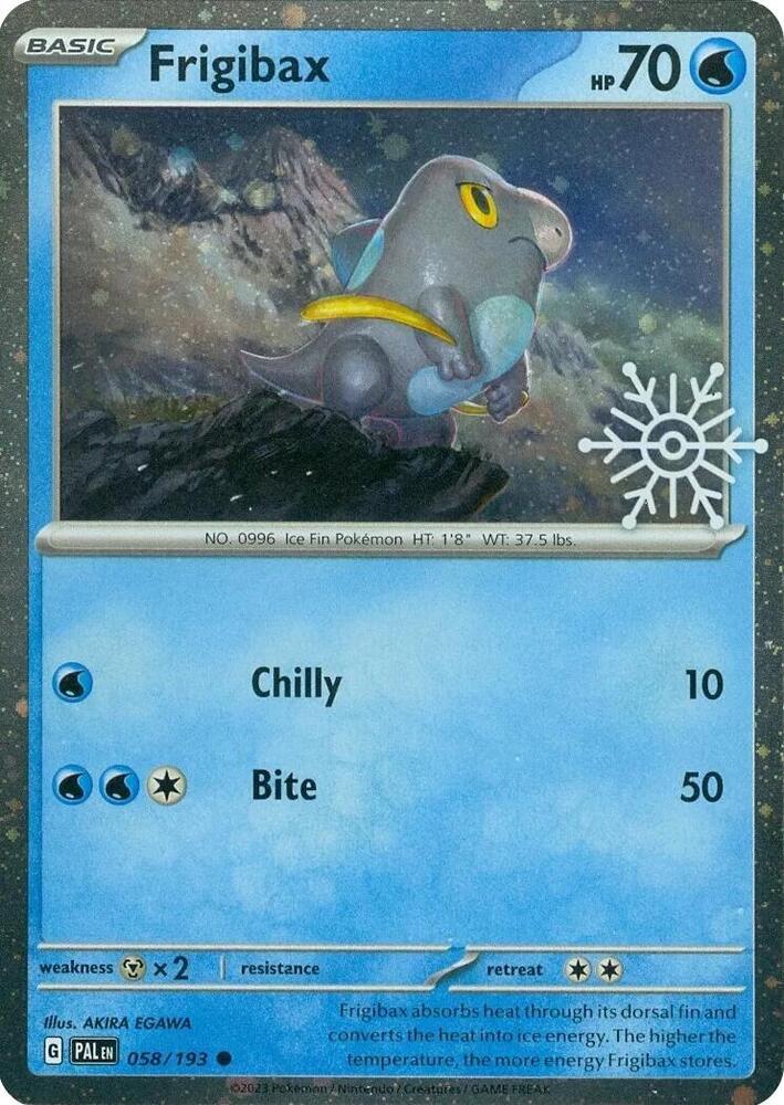 Paldea Evolved Frigibax [Snowflake-Stamp] Pokémon card